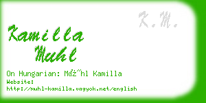 kamilla muhl business card